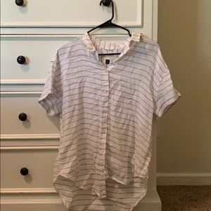 Striped button up blouse